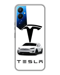 Чехол для TECNO POVA 4 (LG7n) с картинкой «Tesla White Style»