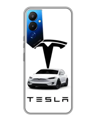 Чехол для TECNO POVA 4 (LG7n) с картинкой «Tesla White Style» Чехол для TECNO POVA 4 (LG7n) с картинкой «Tesla White Style»