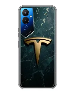 Чехол для TECNO POVA 4 (LG7n) с картинкой «Мраморная Tesla Gold»