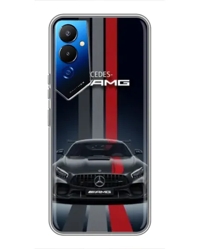 Чехол для TECNO POVA 4 (LG7n) с картинкой «Mercedes — белый карбон» Чехол для TECNO POVA 4 (LG7n) с картинкой «Mercedes — белый карбон»