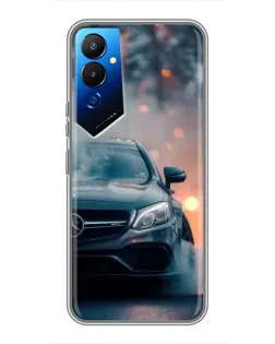 Чехол для TECNO POVA 4 (LG7n) с картинкой «Mercedes — ночной город»