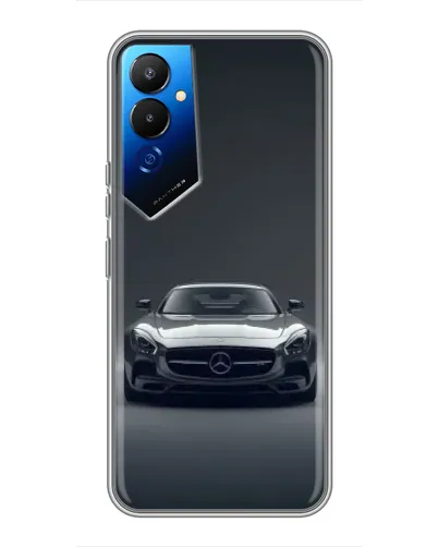 Чохол для TECNO POVA 4 (LG7n) з картинкою «Mercedes на чорному»