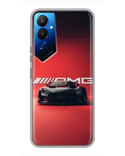 Чехол для TECNO POVA 4 (LG7n) с картинкой «Mercedes AMG — красная линия»