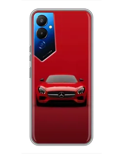 Чохол для TECNO POVA 4 (LG7n) з картинкою «Червоний Mercedes AMG»