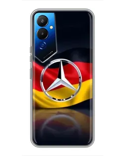 Чехол для TECNO POVA 4 (LG7n) с картинкой «Mercedes — флаг Германии»