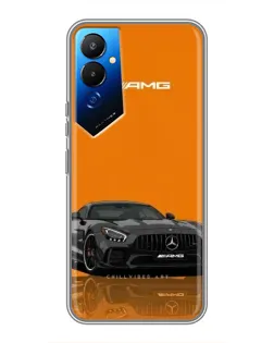 Чехол для TECNO POVA 4 (LG7n) с картинкой «Оранжевый Mercedes AMG»