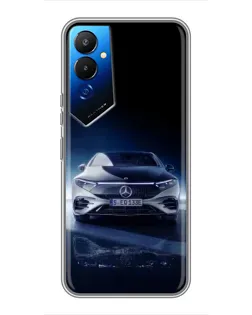 Чехол для TECNO POVA 4 (LG7n) с картинкой «Ночной Mercedes EQ»