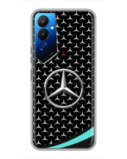 Чехол для TECNO POVA 4 (LG7n) с картинкой «Mercedes — бирюзовый акцент»