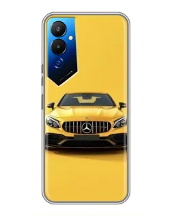 Чехол для TECNO POVA 4 (LG7n) с картинкой «Желтый Mercedes GT»