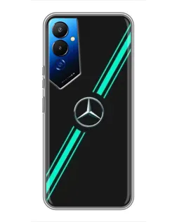 Чехол для TECNO POVA 4 (LG7n) с картинкой «Спортивные линии Mercedes»