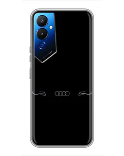 Чехол для TECNO POVA 4 (LG7n) с картинкой «Audi — световой подпись»