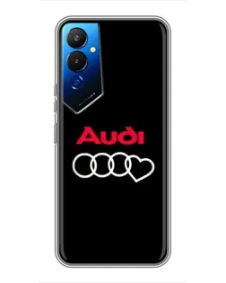 Чехол для TECNO POVA 4 (LG7n) с картинкой «Логотип Audi Heart»