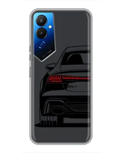 Чехол для TECNO POVA 4 (LG7n) с картинкой «Задняя часть Audi — арт»