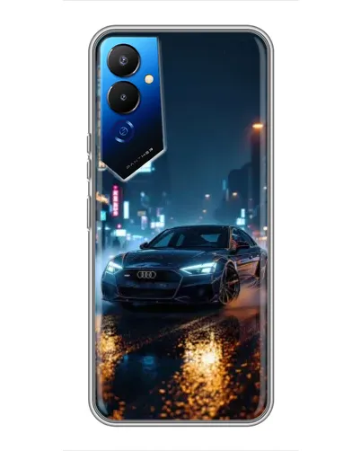 Чехол для TECNO POVA 4 (LG7n) с картинкой «Ночной город и Audi» Чехол для TECNO POVA 4 (LG7n) с картинкой «Ночной город и Audi»