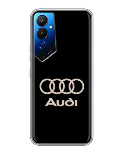 Чехол для TECNO POVA 4 (LG7n) с картинкой «Audi — золотой логотип» Чехол для TECNO POVA 4 (LG7n) с картинкой «Audi — золотой логотип»