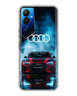 Чехол для TECNO POVA 4 (LG7n) с картинкой «Audi Sport — неон»