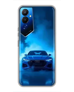 Чехол для TECNO POVA 4 (LG7n) с картинкой «Audi — голубая энергия»