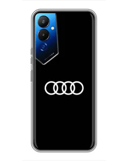 Чехол для TECNO POVA 4 (LG7n) с картинкой «Audi White Logo»