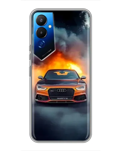 Чехол для TECNO POVA 4 (LG7n) с картинкой «Audi в огненном дыму» Чехол для TECNO POVA 4 (LG7n) с картинкой «Audi в огненном дыму»