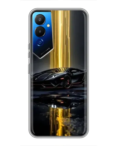 Чехол для TECNO POVA 4 (LG7n) с картинкой «Ночной Lamborghini драйв»
