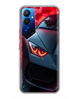 Чехол для TECNO POVA 4 (LG7n) с картинкой «Lamborghini красное сияние»