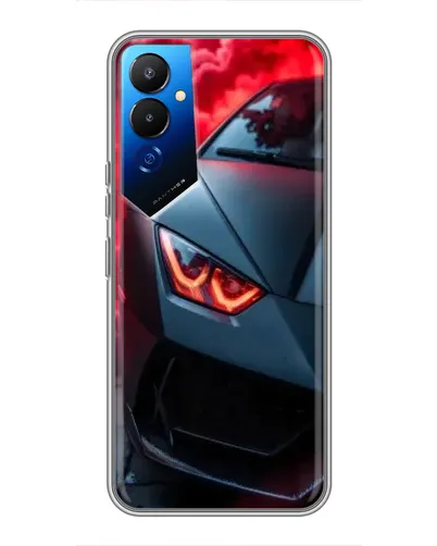 Чехол для TECNO POVA 4 (LG7n) с картинкой «Lamborghini красное сияние»