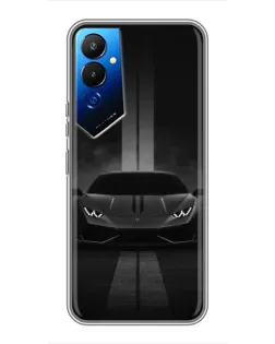 Чехол для TECNO POVA 4 (LG7n) с картинкой «Lamborghini симметрия дорог»