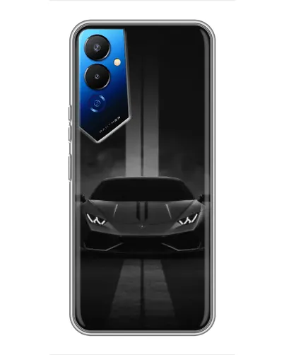 Чехол для TECNO POVA 4 (LG7n) с картинкой «Lamborghini симметрия дорог»