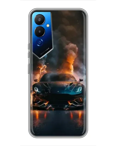 Чехол для TECNO POVA 4 (LG7n) с картинкой «Lamborghini дымная эстетика»