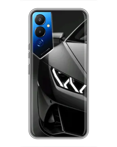 Чехол для TECNO POVA 4 (LG7n) с картинкой «Lamborghini фары детализация»