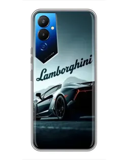 Чехол для TECNO POVA 4 (LG7n) с картинкой «Классическая надпись Lamborghini»