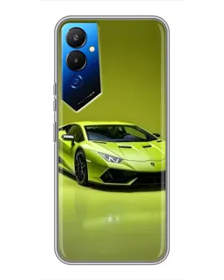 Чехол для TECNO POVA 4 (LG7n) с картинкой «Салатовый Lamborghini Huracan»