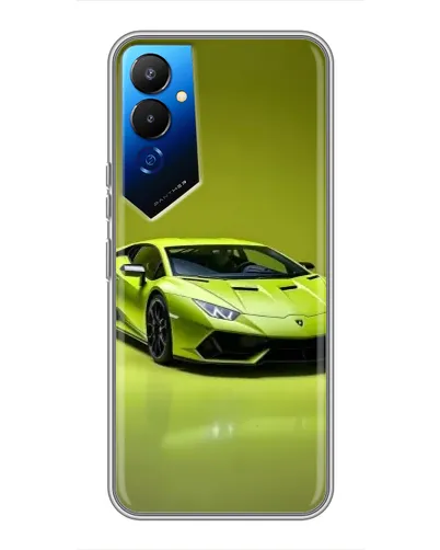 Чехол для TECNO POVA 4 (LG7n) с картинкой «Салатовый Lamborghini Huracan»