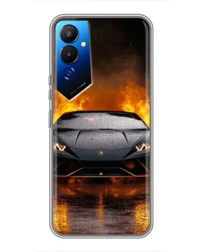 Чехол для TECNO POVA 4 (LG7n) с картинкой «Lamborghini в огне»