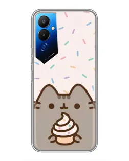 Чехол для TECNO POVA 4 (LG7n) с картинкой «Пушин с кексом»