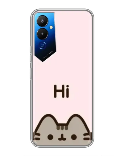 Чехол для TECNO POVA 4 (LG7n) с картинкой «Пушин говорит Hi» Чехол для TECNO POVA 4 (LG7n) с картинкой «Пушин говорит Hi»