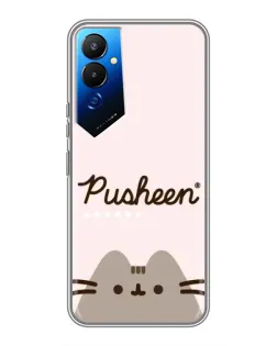 Чехол для TECNO POVA 4 (LG7n) с картинкой «Pusheen логотип»