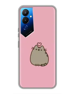 Чехол для TECNO POVA 4 (LG7n) с картинкой «Pusheen сердце»