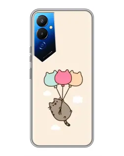 Чехол для TECNO POVA 4 (LG7n) с картинкой «Пушин на шариках»