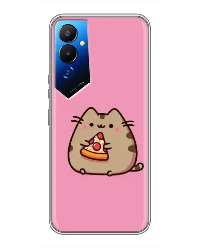 Чехол для TECNO POVA 4 (LG7n) с картинкой «Пушин с пиццей»