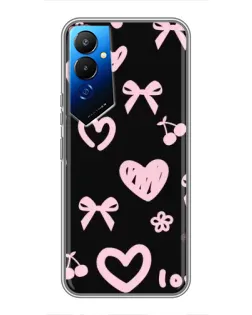 Чехол для TECNO POVA 4 (LG7n) с картинкой «Сатиновый бант»