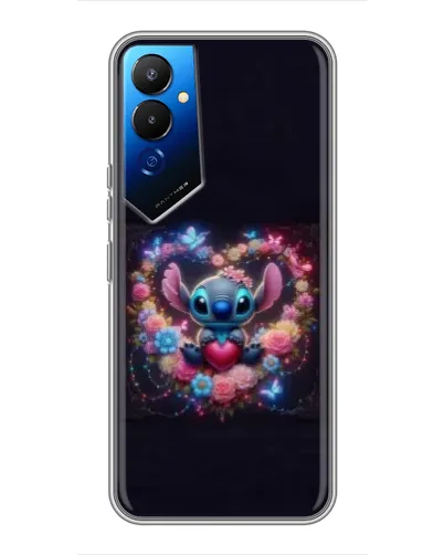 Чохол для TECNO POVA 4 (LG7n) з картинкою «Stitch у квітах» Чохол для TECNO POVA 4 (LG7n) з картинкою «Stitch у квітах»