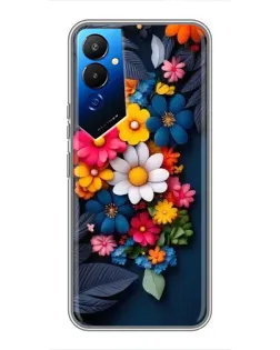 Чехол для TECNO POVA 4 (LG7n) с картинкой «Цветочная феерия»