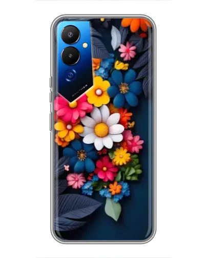 Чехол для TECNO POVA 4 (LG7n) с картинкой «Цветочная феерия»