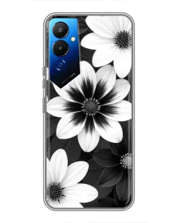 Чехол для TECNO POVA 4 (LG7n) с картинкой «Монохромные астры»