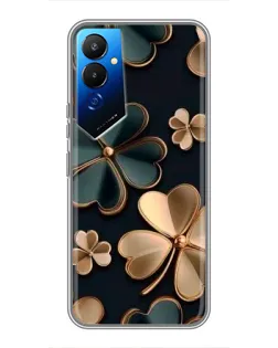 Чехол для TECNO POVA 4 (LG7n) с картинкой «Клевер в золоте»