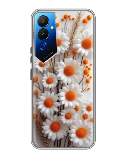 Чехол для TECNO POVA 4 (LG7n) с картинкой «Белые сухоцветы»