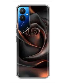 Чехол для TECNO POVA 4 (LG7n) с картинкой «Шелковая черная роза»