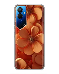 Чехол для TECNO POVA 4 (LG7n) с картинкой «Оранжевый макро цветок»