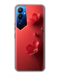 Чехол для TECNO POVA 4 (LG7n) с картинкой «Маковые соцветия»